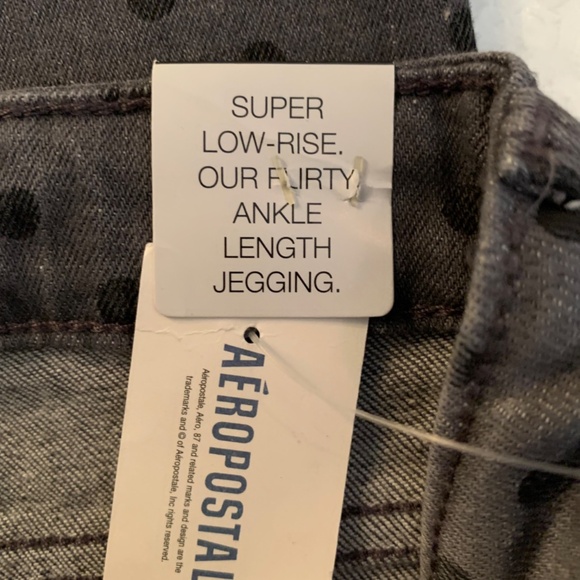 BETHANY MOTA Grey Polka Dot Skinny Ankle Jeans Jeggings Size 00R - Picture 13 of 15